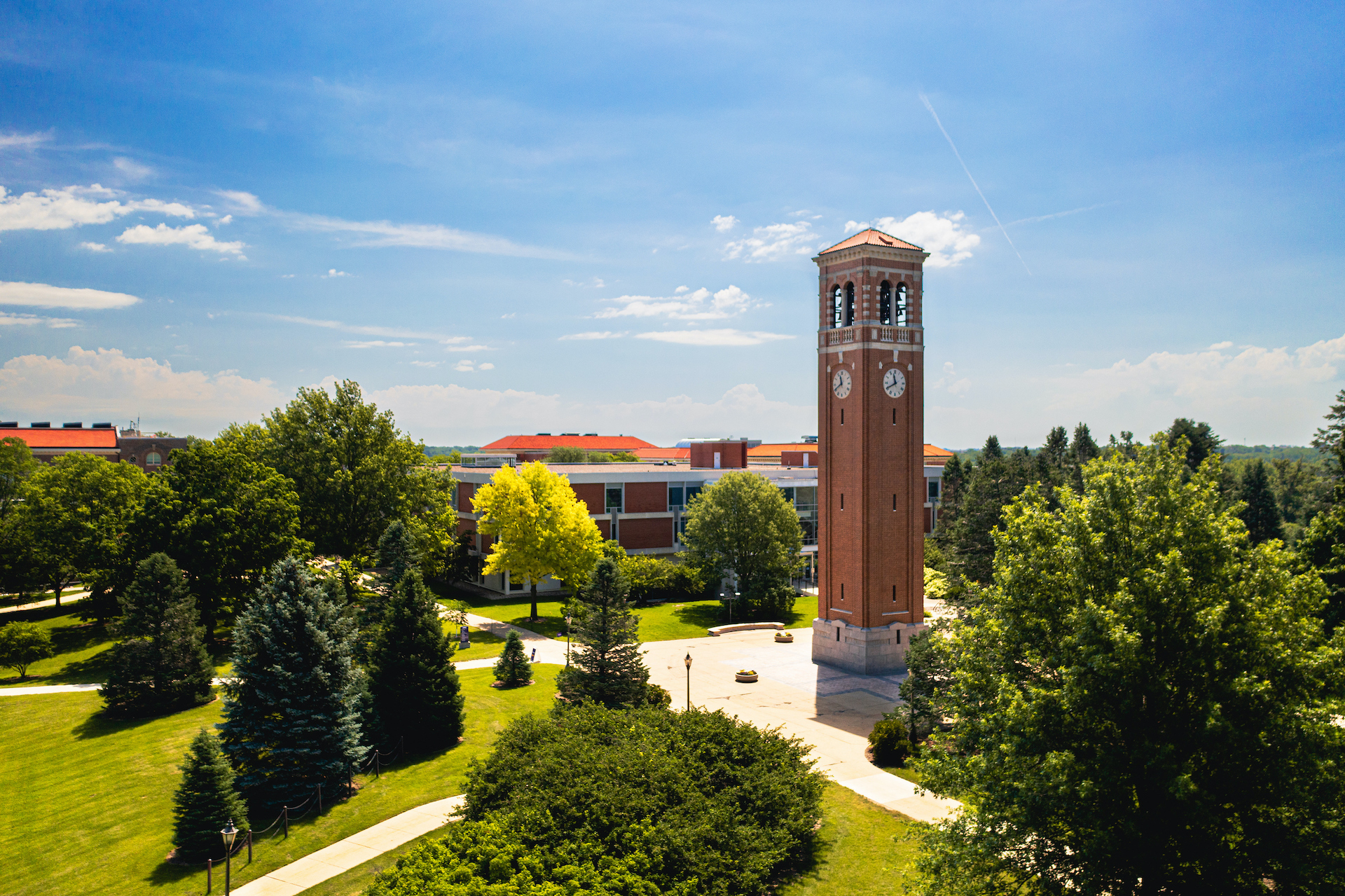 Campanile on a summer day.